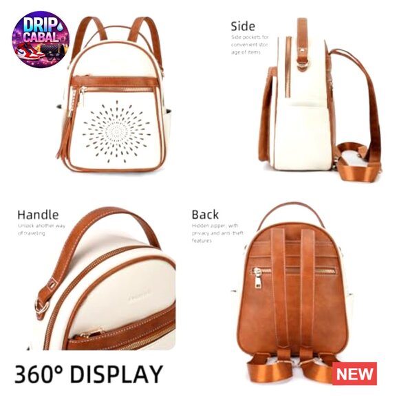 Mini Backpack Purse Vegan Leather Waterproof Convertible Daypack Travel Chic main image 6